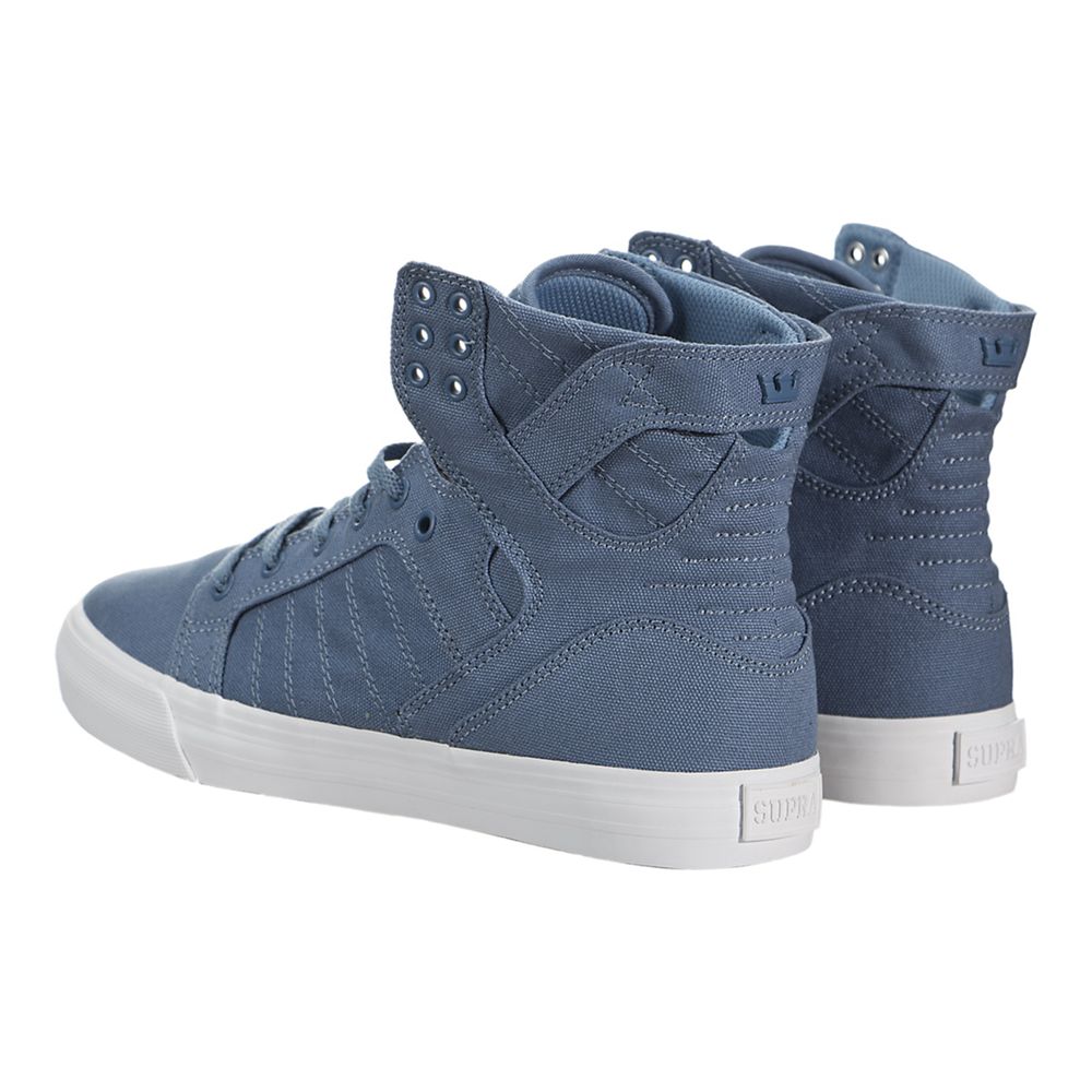 Baskets Montantes Supra SkyTop D Bleu Blue/White/White Homme | YQV-19303887